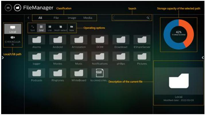 PHILIPS 86BDL4152E - File manager - 1