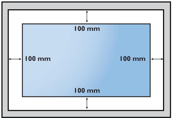 PHILIPS 86BDL4152E - Required space for ventilation - 1