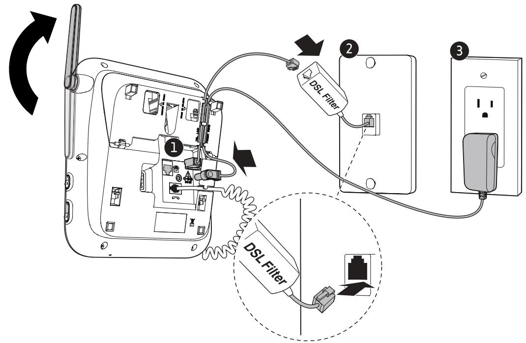 VTECH SN5147 - Connect the telephone base - 1