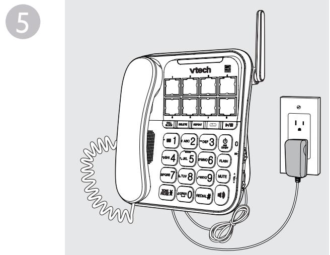 VTECH SN5147 - Mount the telephone base (optional) - 7