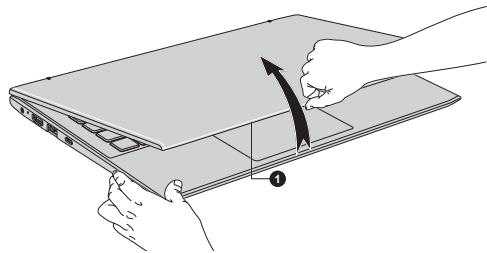 TOSHIBA TECRA L50-K - Opening the display - 1