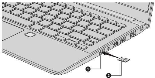 TOSHIBA TECRA L50-K - Inserting memory media - 1