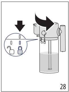 DELONGHI ECAM293.52.B Magnifica Evo - Remplir et accrocher la carafe à lait - 4
