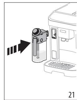 DELONGHI ECAM290.61.B EX:1 Magnifica Evo - Remplir et accrocher la carafe à lait - 4