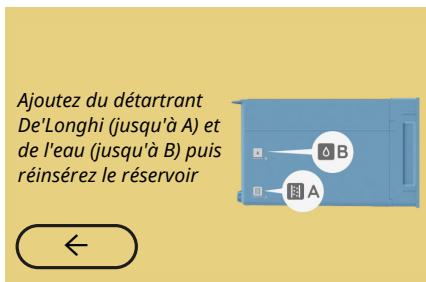 DELONGHI ECAM630.75.TSM PrimaDonna Aromatic - Messages concerning le nettoyage et le détartrage - 3