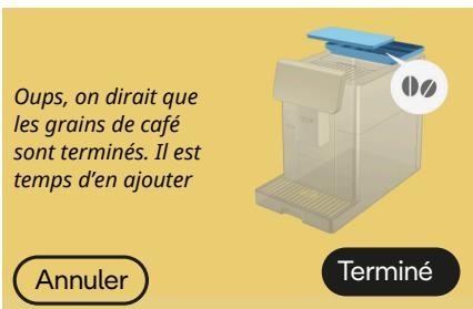 DELONGHI ECAM630.75.TSM PrimaDonna Aromatic - Messages concerning le café en grains et le pré-moulu - 2