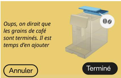 DELONGHI ECAM630.75.TM PrimaDonna Aromatic - Messages concernant le café en grains et le pré-moulu - 2
