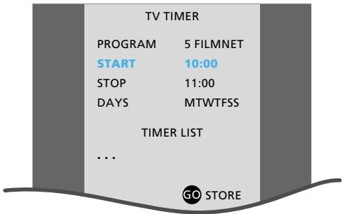 BANG & OLUFSEN BEOCENTER AV5 - Sélectionnez maintenant les jours de votre programmation (Timer)... - 9