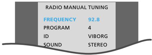 BANG & OLUFSEN BEOCENTER AV5 - Que trouve-t-on sur le menu RADIO MANUAL TUNING... - 3
