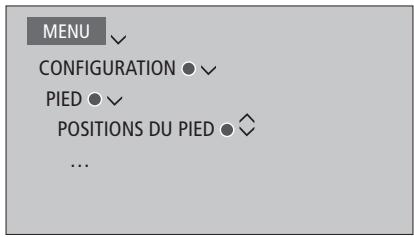 BANG & OLUFSEN BeoSystem 4 (Beoremote One) - Positions prédéfinies du pied - 1