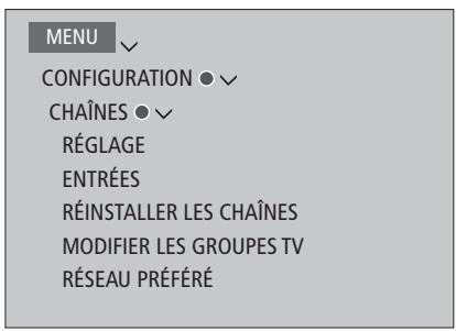 BANG & OLUFSEN BeoSystem 4 (Beoremote One) - Modifier les paramètres des entrées des chaînes - 1