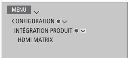 BANG & OLUFSEN BeoSystem 4 (Beoremote One) - Paramétres du menu HDMI MATRIX - 1