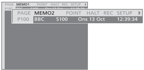 BANG & OLUFSEN BeoVision 1 - Utilisation des pages MEMO - 1