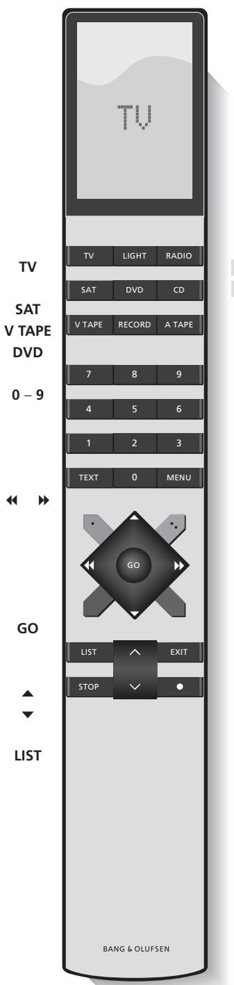 BANG & OLUFSEN BeoVision 1 - Utilisation de la télécommande Beo4 - 1