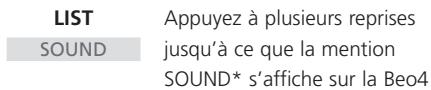 BANG & OLUFSEN BeoVision 1 - Modifier le type de son ou la langue - 2