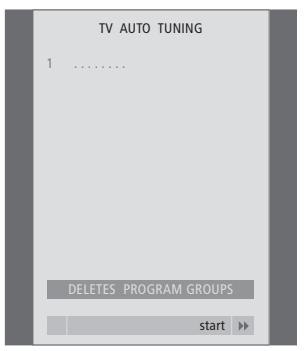 BANG & OLUFSEN Beovision 3-28 - Contenu du menu ADD PROGRAMS... - 1