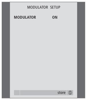 BANG & OLUFSEN Beovision 3-28 - Contenu du menu LINK FREQUENCY... - 1