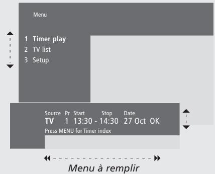 BANG & OLUFSEN BeoVision 5 - Informations affichées et menus - 2