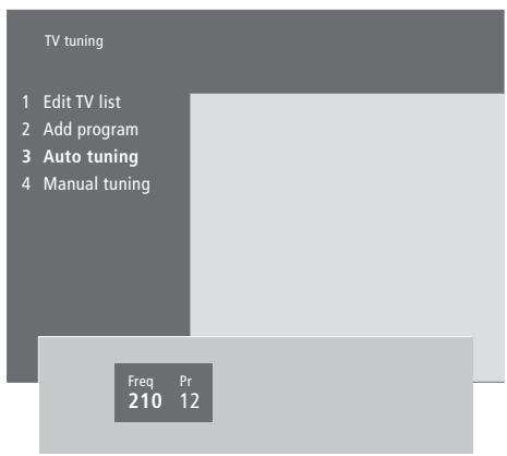 BANG & OLUFSEN BeoVision 5 - Trouver des chaînes disponibles - 1