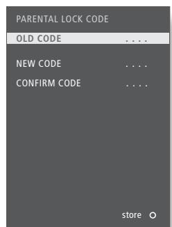BANG & OLUFSEN BeoVision 9 - Régler un code de verrou parental - 1