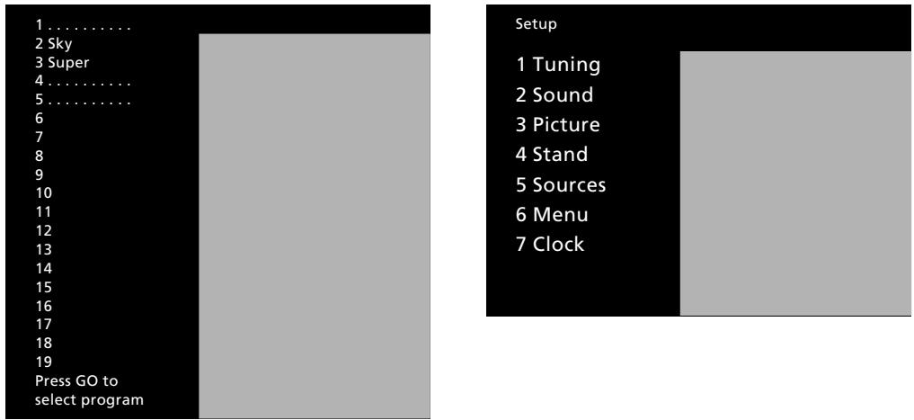 BANG & OLUFSEN Beovision Avant (1995-2005) - Menu guide... - 1