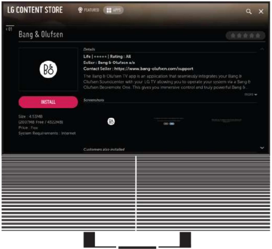 BANG & OLUFSEN BeoVision Horizon/BeoVision Horizon-40/BeoVision Horizon-48 - APPLICATION TV BANG &amp; OLUFSEN - 1
