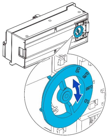 Dascom DC-8600 - Adjust the card inlet according to the thickness of the cards - 2