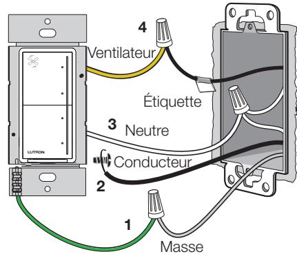 Lutron RRST-ANF - Raccorder la commande du ventilateur - 1