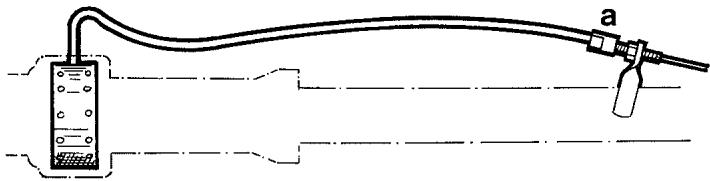 AEBI Terratrac TT 77 - Réglage du frein à ruban sur l'essieu avant (fig. 12) - 1