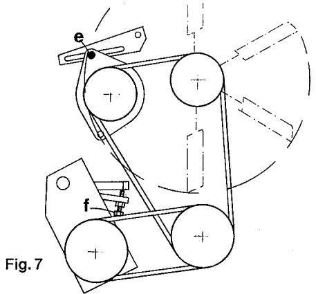 AEBI Terratrac TT 77 - Tension des courroies trapezoidales (fig.7) - 1
