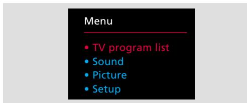 BANG & OLUFSEN Beovision MX 4000, 6000, 7000 - Système de guidage facilitant l'utilisation des menus écran - 1