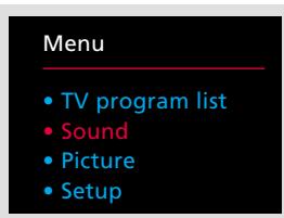 BANG & OLUFSEN Beovision MX 4000, 6000, 7000 - Ajustement du son - 1