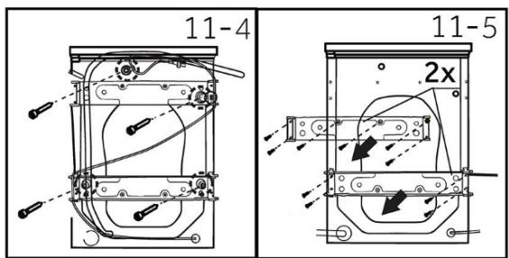 HAIER HWD100-B14367U1 - Démontage des boulons de transport et du raidisseur arrêté - 1