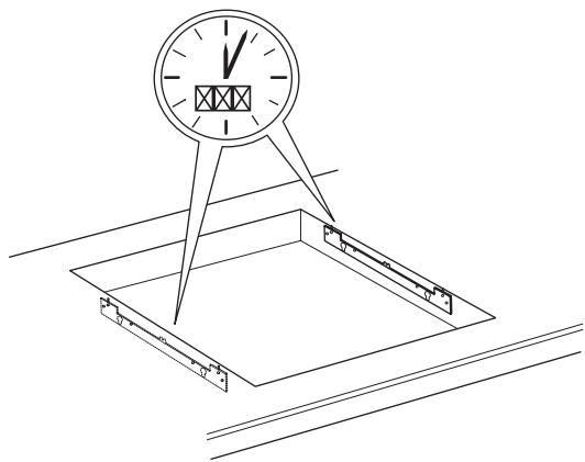 MAYTAG MCIT8030SB, MCIT8036SB - Installation des supports dans le plan de travail en marbre : - 5
