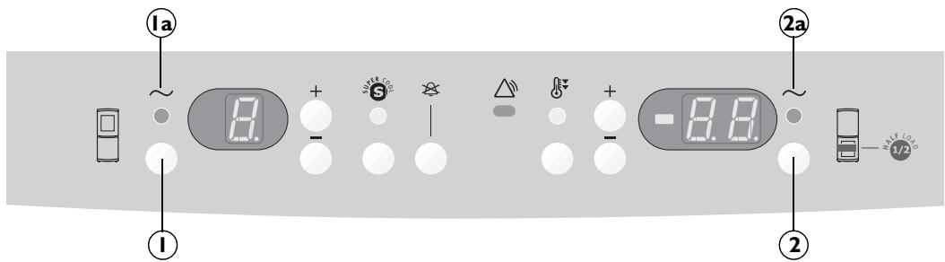 WHIRLPOOL ARC 6680/IX - Touche marche/arrêt du compartiment réfrigérateur (RÉF. 2) - 1