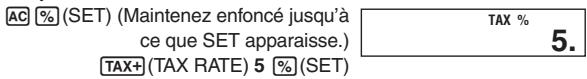 CASIO S100X - - Pour spécifique un taux de taxa - 1