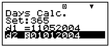 CASIO FC-100V - Procedure de base du mode DAYS - 2