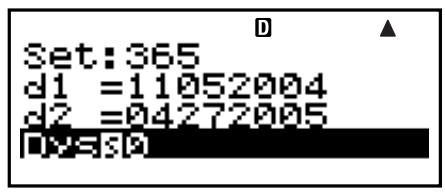 CASIO FC-100V - Procedure de base du mode DAYS - 3