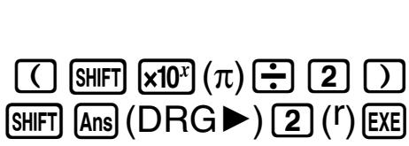 CASIO FC-200V (2nd edition / FINANCIAL CONSULTANT) - Conversion d'une valeur dans l'unité d'angle définie par défaut - 2