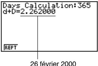 CASIO CFX-9850GB PLUS - Déterminer la date qui se trouve 1 000 jours après le 1 juin 1997 - 1