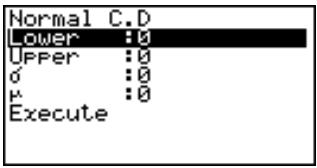 CASIO CFX-9850GB PLUS - - Probabilité de répartition normale - 1