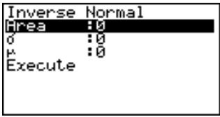 CASIO CFX-9850GB PLUS - - Répartition normale cumulative inverse - 1