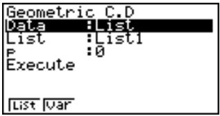 CASIO CFX-9850GB PLUS - -Densitécumulative géométrie - 1