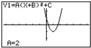 CASIO CFX-9850GB PLUS - Obtenir 10 fois le trace continu du graphe trace dans l'exemple précédent (page 184) - 6
