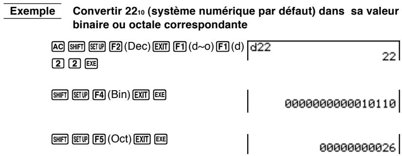 CASIO CFX-9850GB PLUS - 5-2 Sélection du système numérique - 1