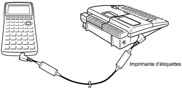 CASIO CFX-9850GB PLUS - Pour raccorder la calculatrice à une imprimante d'étiquettes - 1