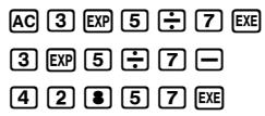 CASIO CFX-9850GB PLUS - Example - 1