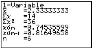 CASIO CFX-9850GB PLUS - ■ Exécution de calculs statistiques - 2