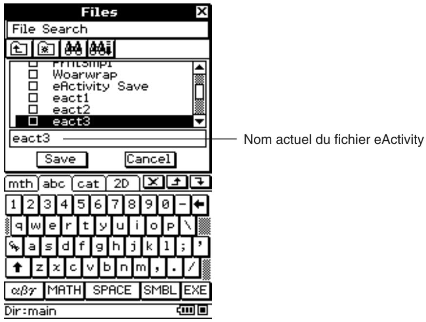 CASIO ClassPad 330 PLUS - - Remplacer le fichier eActivity d'origine par la version éditionée - 1