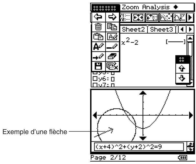 CASIO ClassPad 330 PLUS - - Dessiner une droite ou une flèche sur une page - 1
